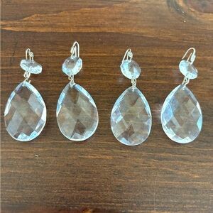4 Tear Drop Acrylic Chandelier Prisms